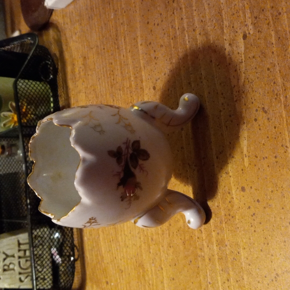 Blue Napcoware Footed Egg Vase, Hand Painted, 6", - Picture 3 of 4